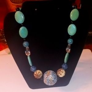 Turquoise marble necklace